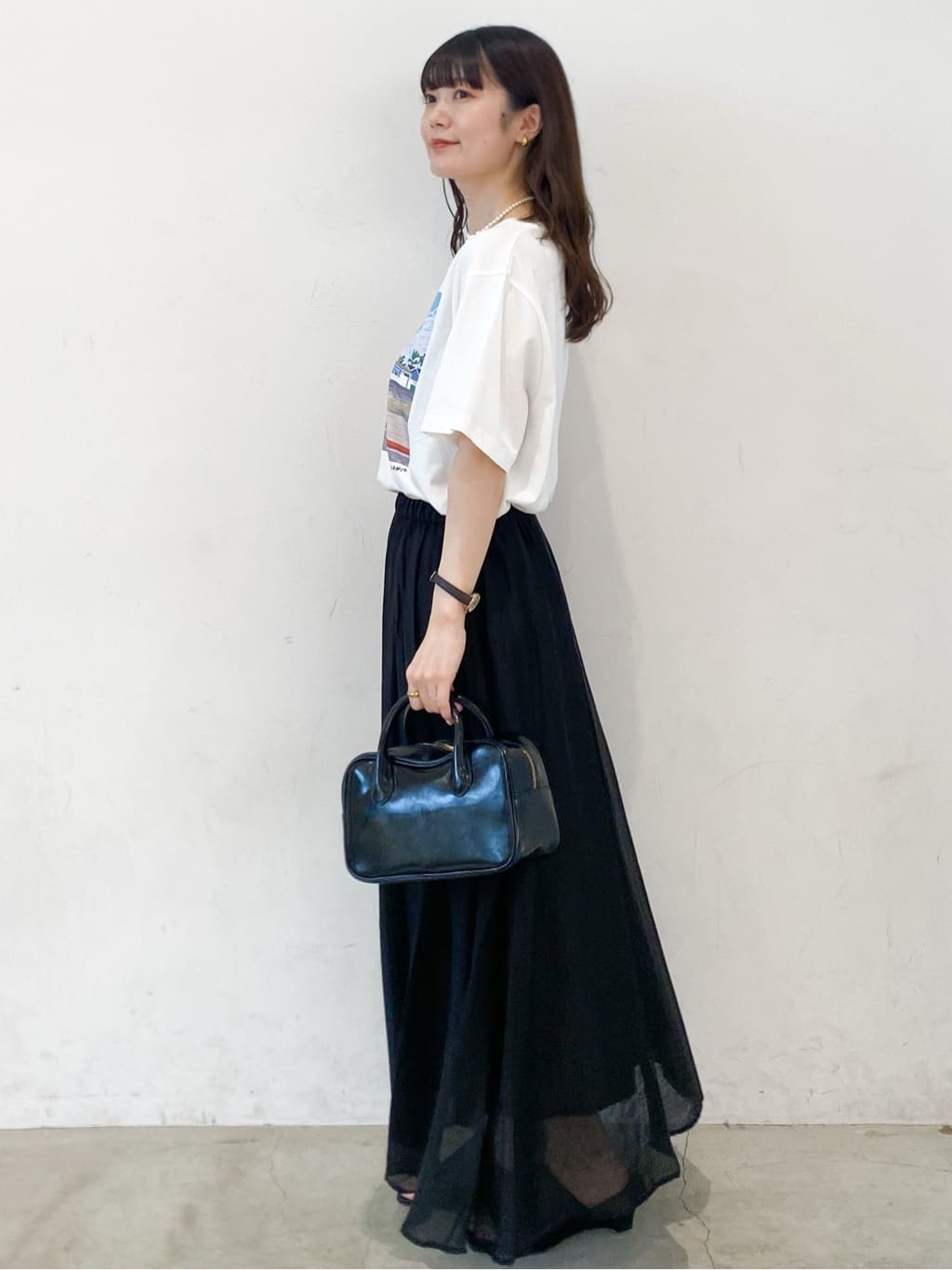 haruさんの「OPAQUE.CLIP｜風景イラストプリントTシャツ」を使ったコーディネート