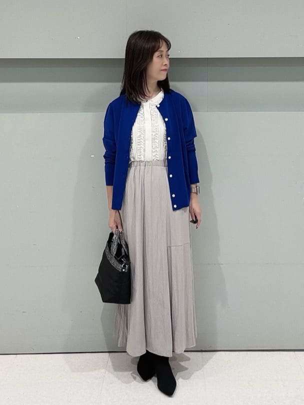 makiさんの「UNTITLED｜【洗える/1枚で着映え】ソフト裾フレアスカート」を使ったコーディネート