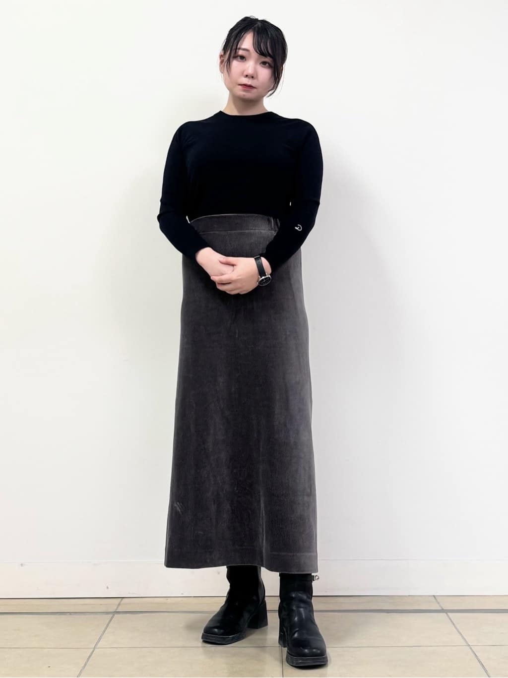 なかもとあきさんの「DRESSTERIOR｜◆ループヤーンショートジャケット」を使ったコーディネート