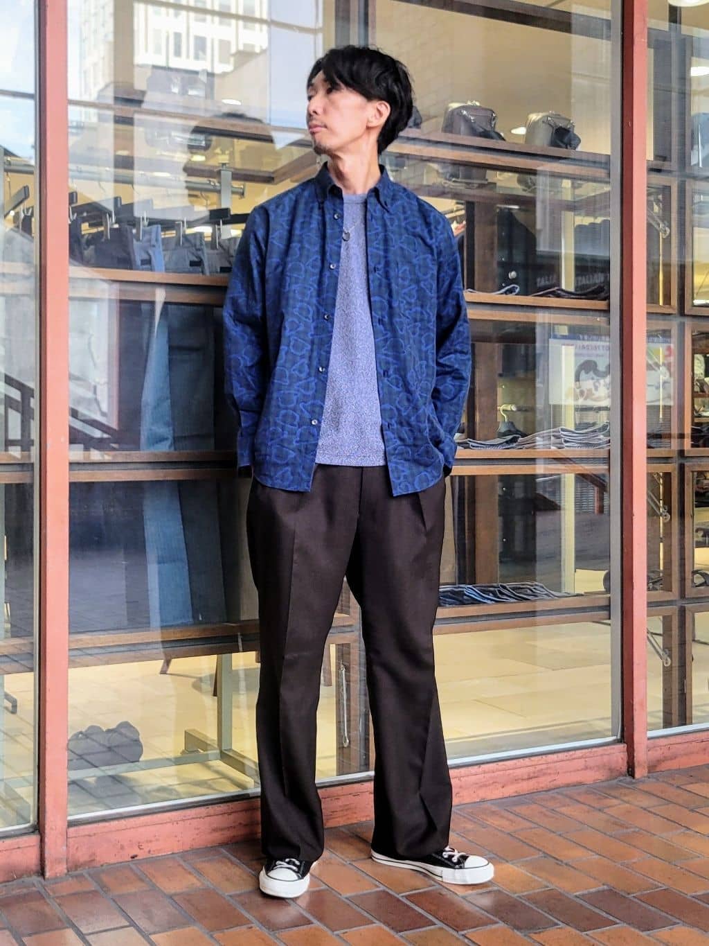 piroyaさんの「TAKEO KIKUCHI｜チェックボーラーガーゼシャツ」を使ったコーディネート