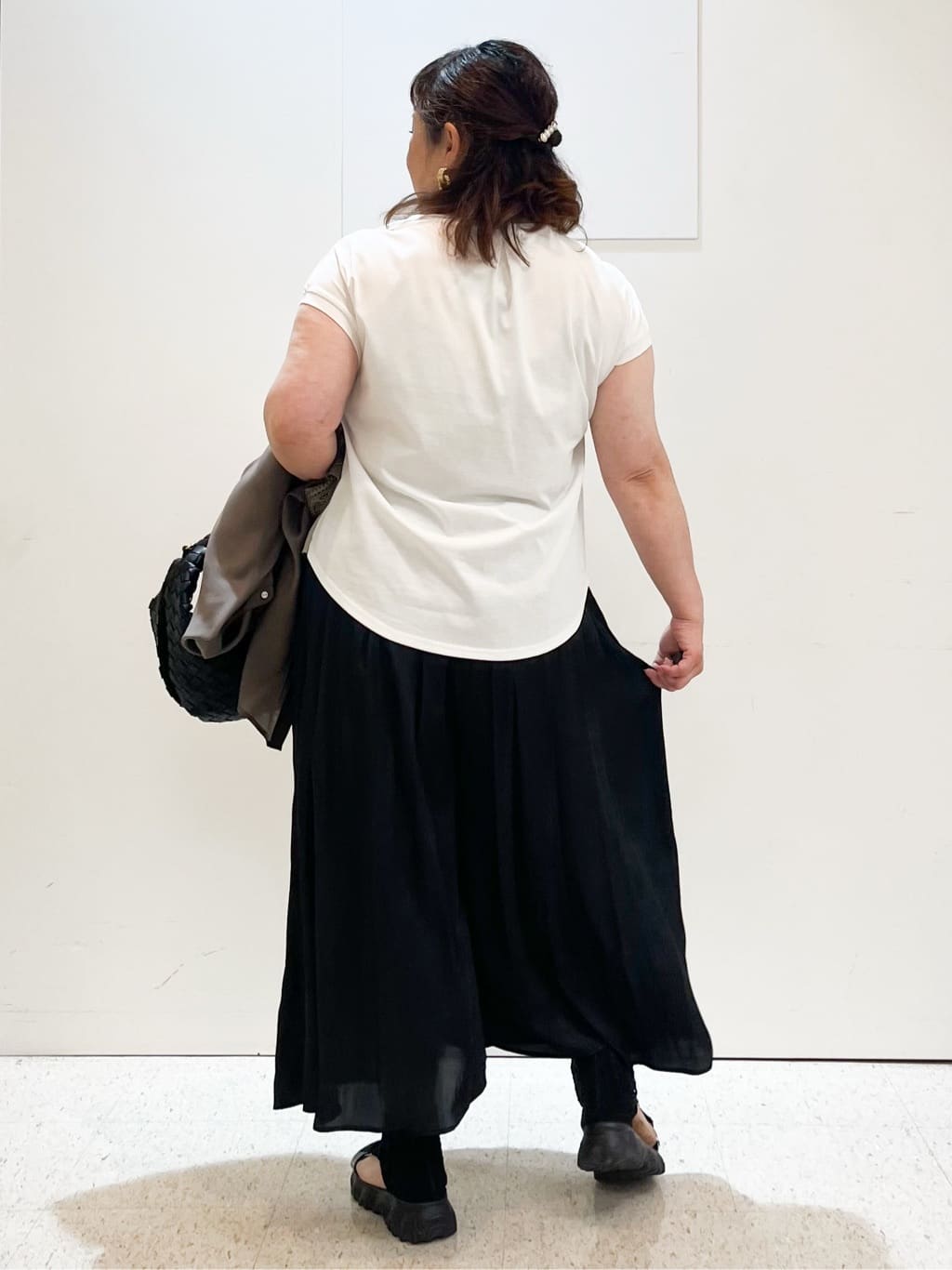 kimmyさんの「Reflect｜【ウエストゴム仕様／長く着られる◎】スカーチョパンツ」を使ったコーディネート