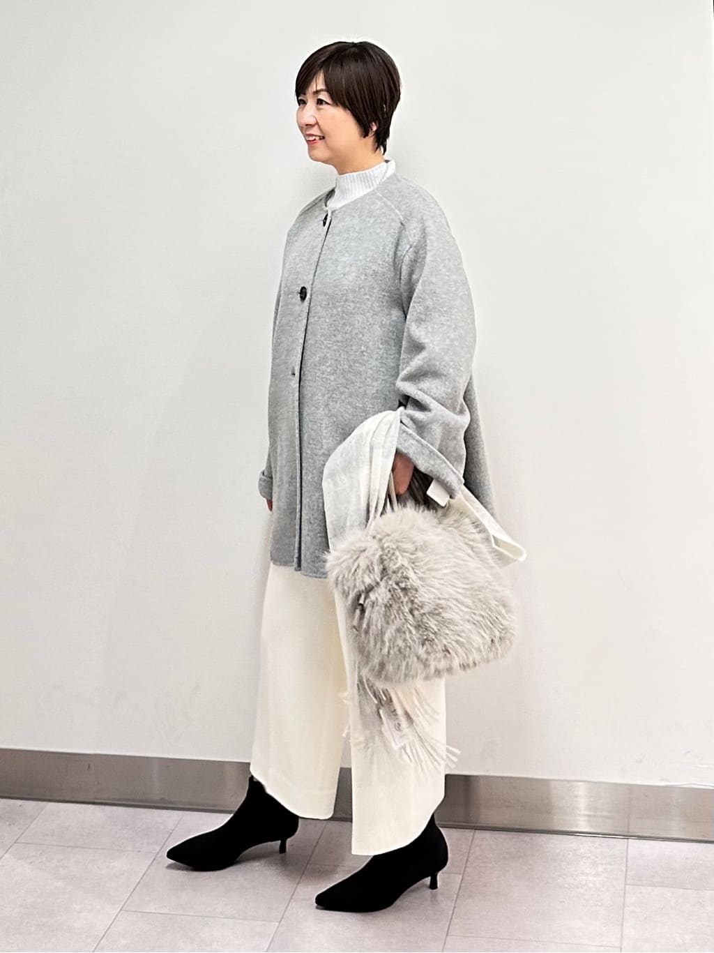 みなこさんの「UNTITLED｜【8色展開/洗える】ウールカシミヤ ハイネックニット」を使ったコーディネート