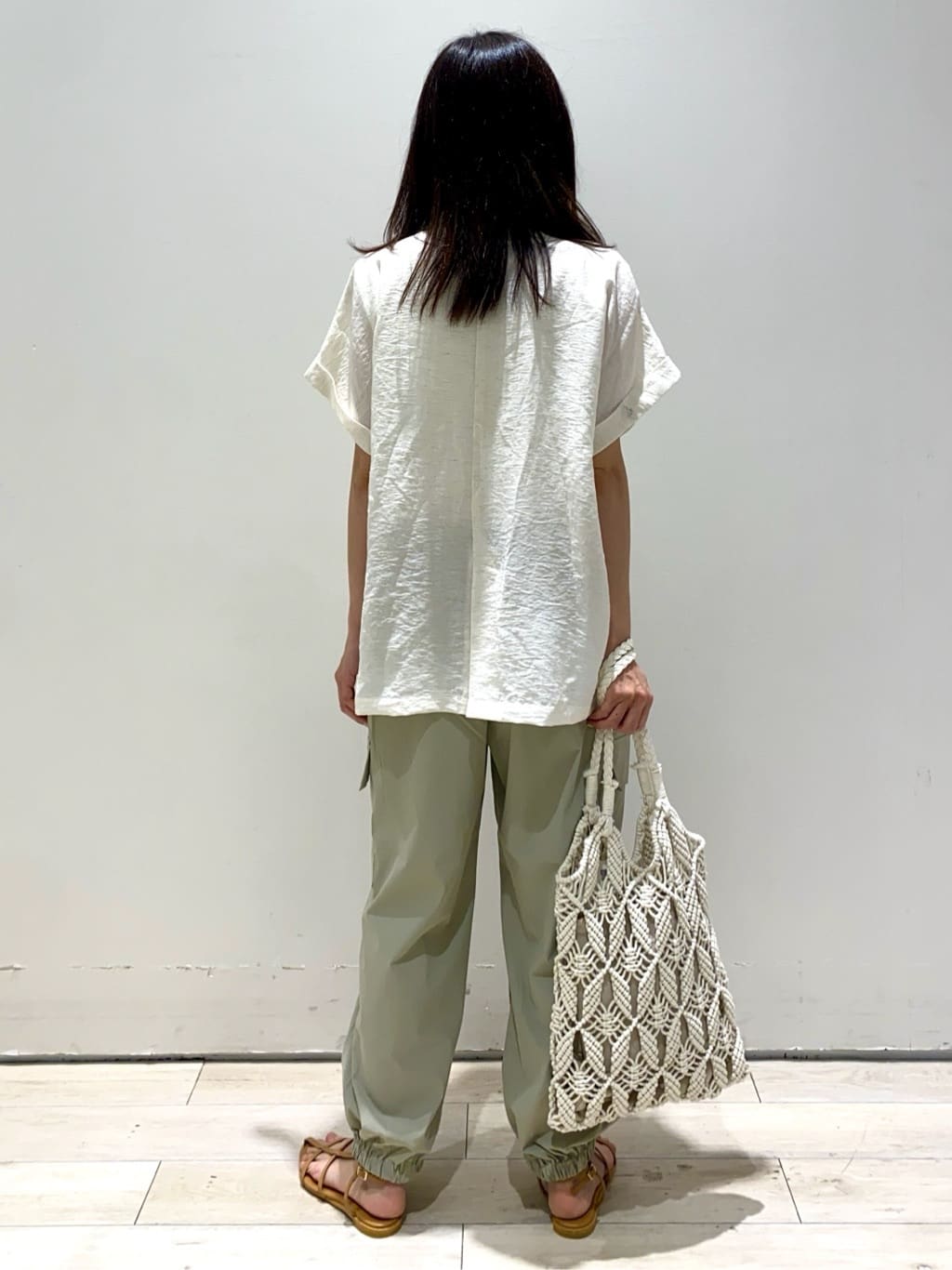 shikaさんの「THE SHOP TK｜◆リネン混半袖テーラージャケット【洗える/セットアップ可】」を使ったコーディネート