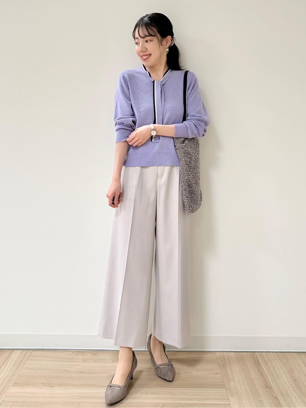 Momoさんの「Reflect｜【腰周りすっきり◎】ワイドクロップドパンツ」を使ったコーディネート