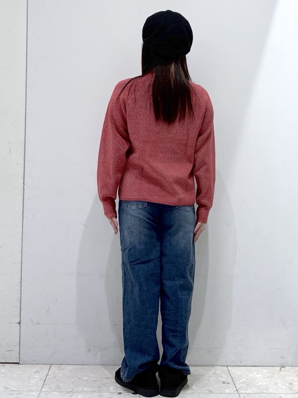 mameさんの「OPAQUE.CLIP｜ボタンデザインラメニット【洗濯機OK】」を使ったコーディネート