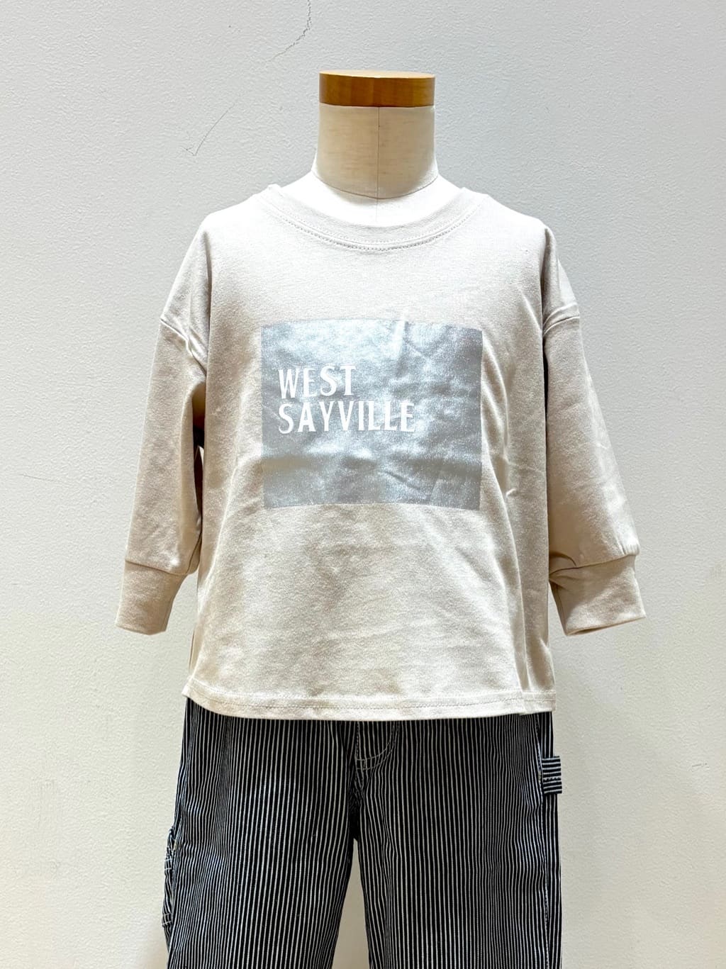 yumiさんの「Dessin｜【リンクコーデ/洗える】箔プリント7分袖Tシャツ」を使ったコーディネート