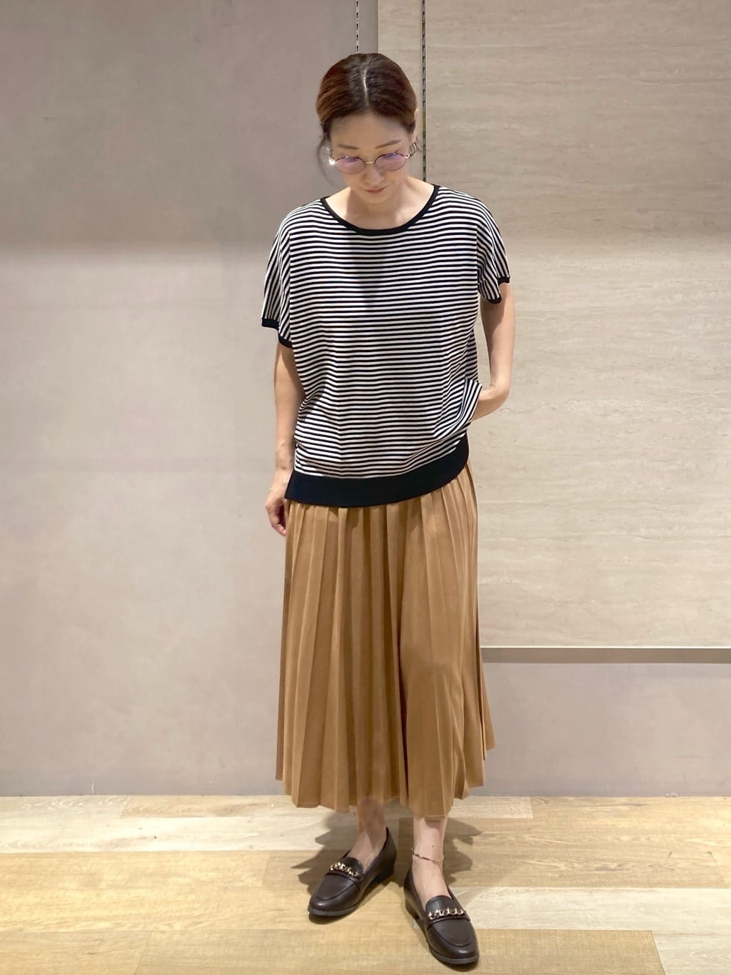 たけねぇさんの「OPAQUE.CLIP｜《6色展開／S-LLサイズ》ドルマンスリーブニット【UV／接触冷感／洗濯機洗い可／抗ピル】」を使ったコーディネート