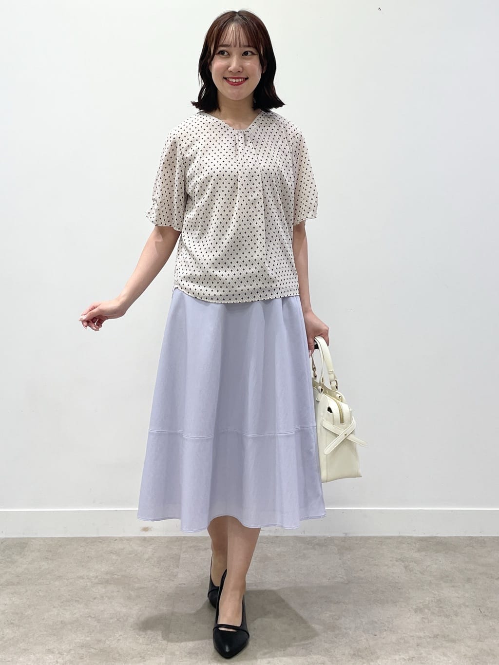 yukariさんの「Reflect｜【マシンウォッシュ可／セットアップ可】コツキ柄プリントブラウス」を使ったコーディネート