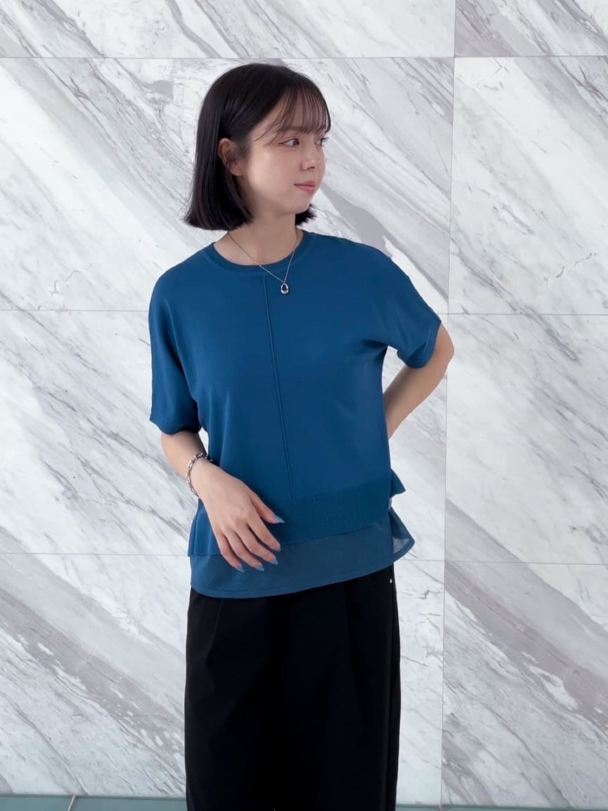 NATSUMIさんの「grove｜高身長さん向け＋10cm【接触冷感】サマーハイパーストレッチワイドパンツ」を使ったコーディネート