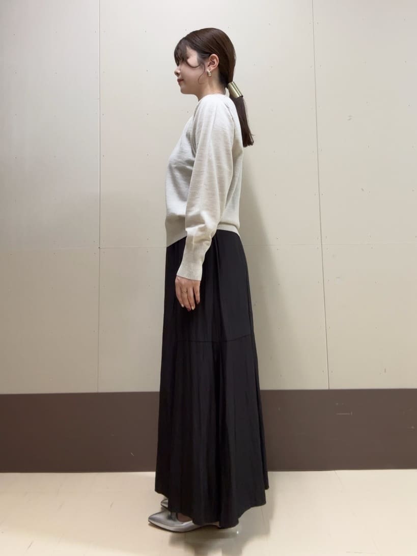 Atsumiさんの「UNTITLED｜【アンサンブル可/洗える/ボタンなし】シルクウールカシミヤ 着流しカーディガン」を使ったコーディネート