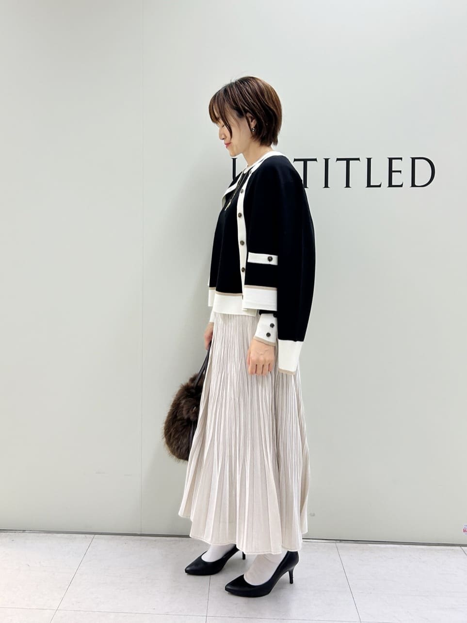 Mikiさんの「UNTITLED｜【アンサンブル可/洗える】ウールミラノリブニット」を使ったコーディネート