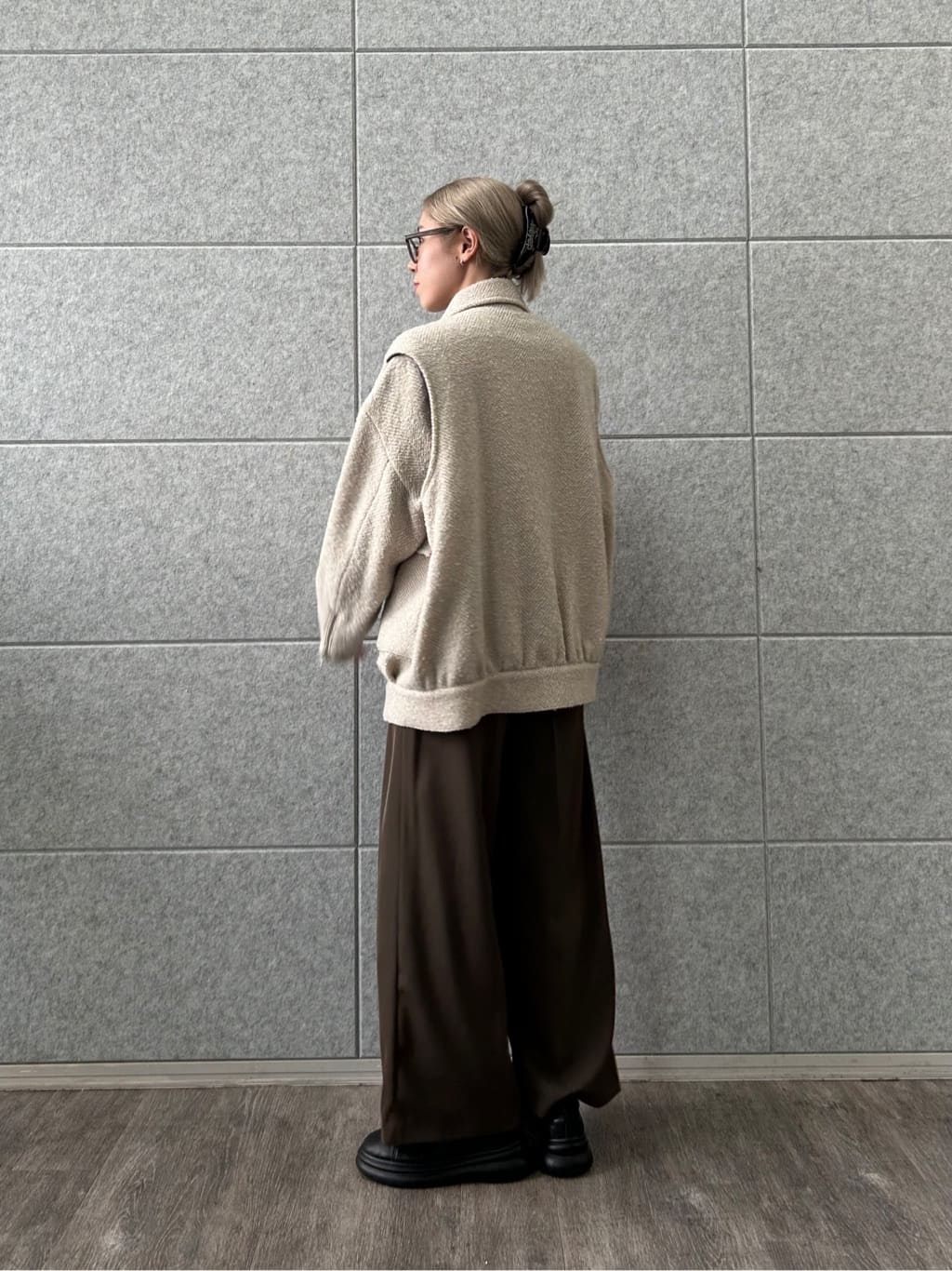 honoka Aさんの「CODE A｜oversized tweed blouson」を使ったコーディネート