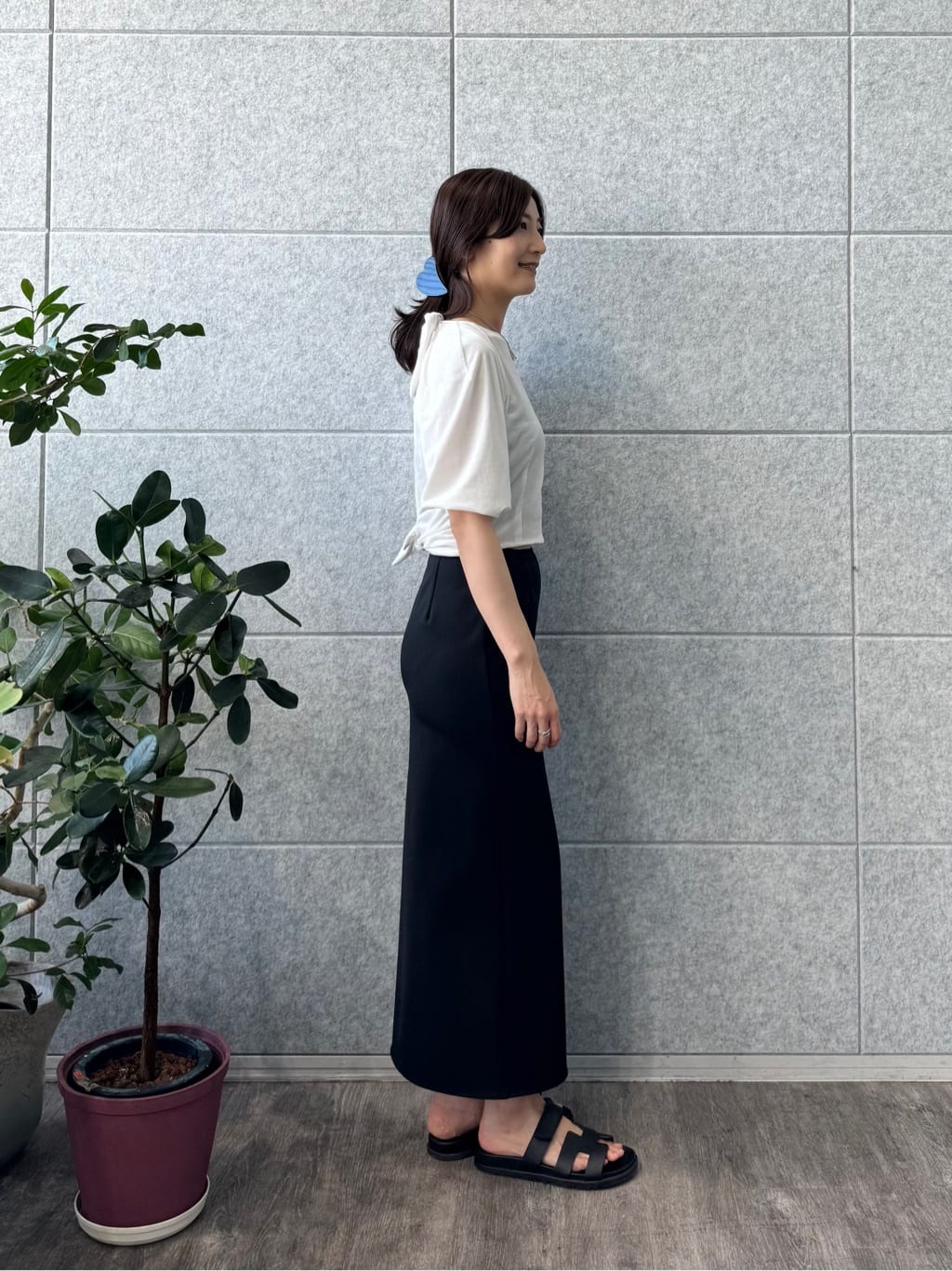uchi__yamaさんの「CODE A｜slit jersey skirt」を使ったコーディネート