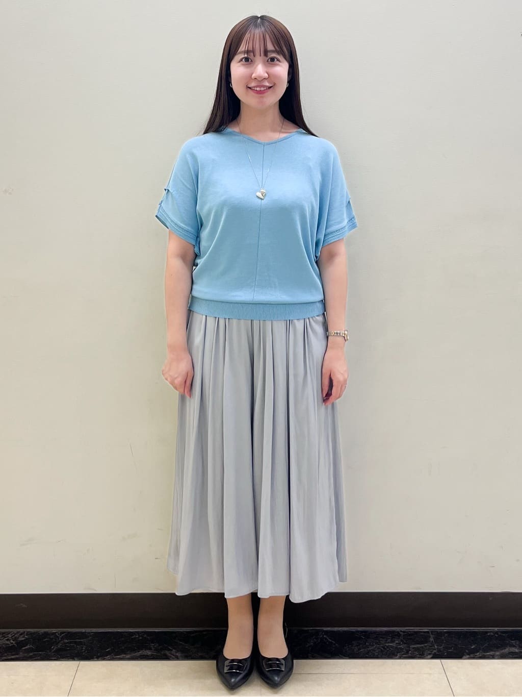 mikikoさんの「Reflect｜【選べる7色◎／手洗い可／二の腕カバー】半袖ニット」を使ったコーディネート