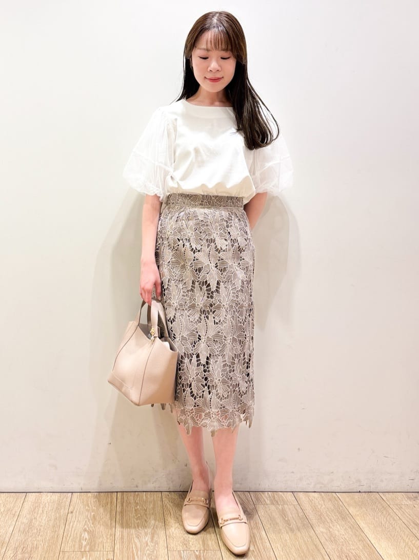 ayaさんの「index｜チュールドッキングバルーントップス【洗濯機洗い可／接触冷感】」を使ったコーディネート