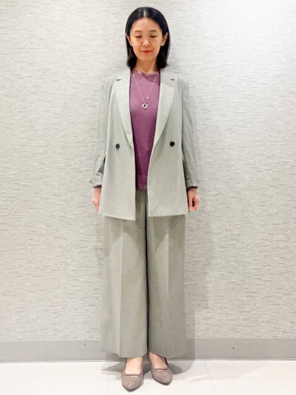marikoさんの「Reflect｜【パンツ合わせにぴったり◎】ゆったりオフボディニット」を使ったコーディネート