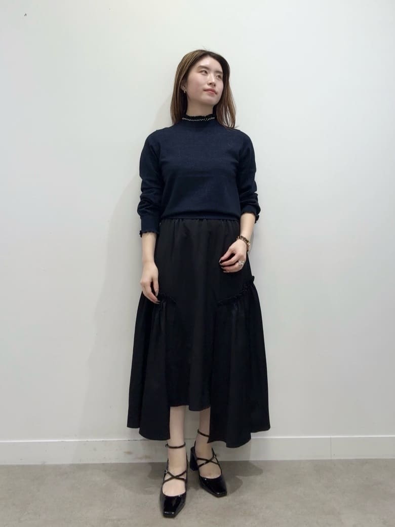 Suma Una本部スタッフさんの「SunaUna｜【SS～Lサイズ展開／6色展開】パール調ニット」を使ったコーディネート