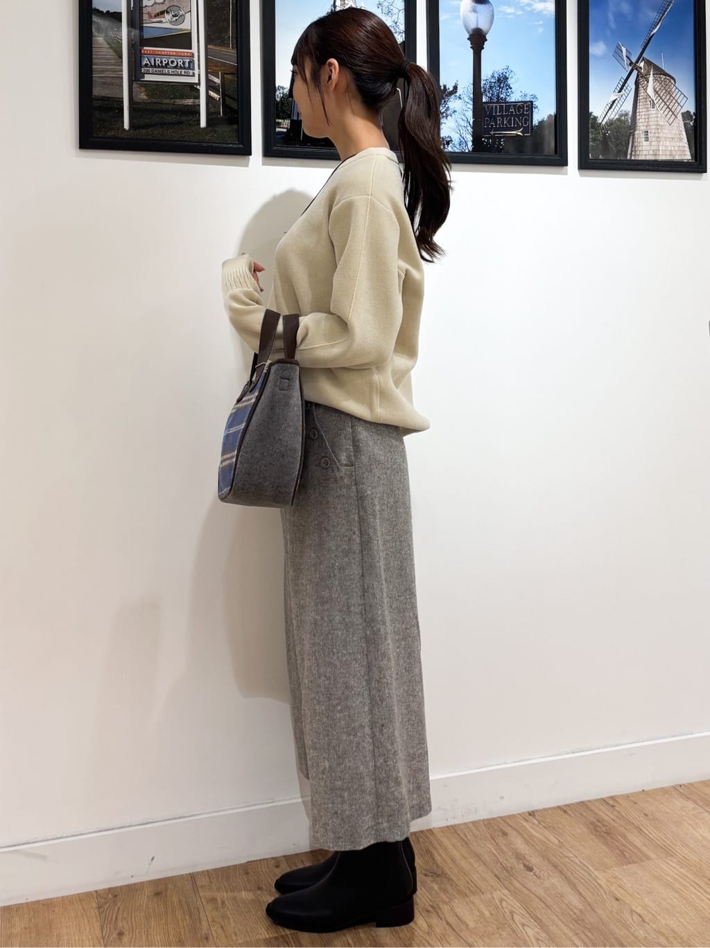 Ririkaさんの「Dessin｜【2WAY・軽量】チェックトート」を使ったコーディネート
