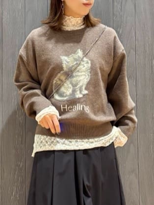 meiさんの「SHOO･LA･RUE｜【S-LL】上品なレースハイネックトップス」を使ったコーディネート