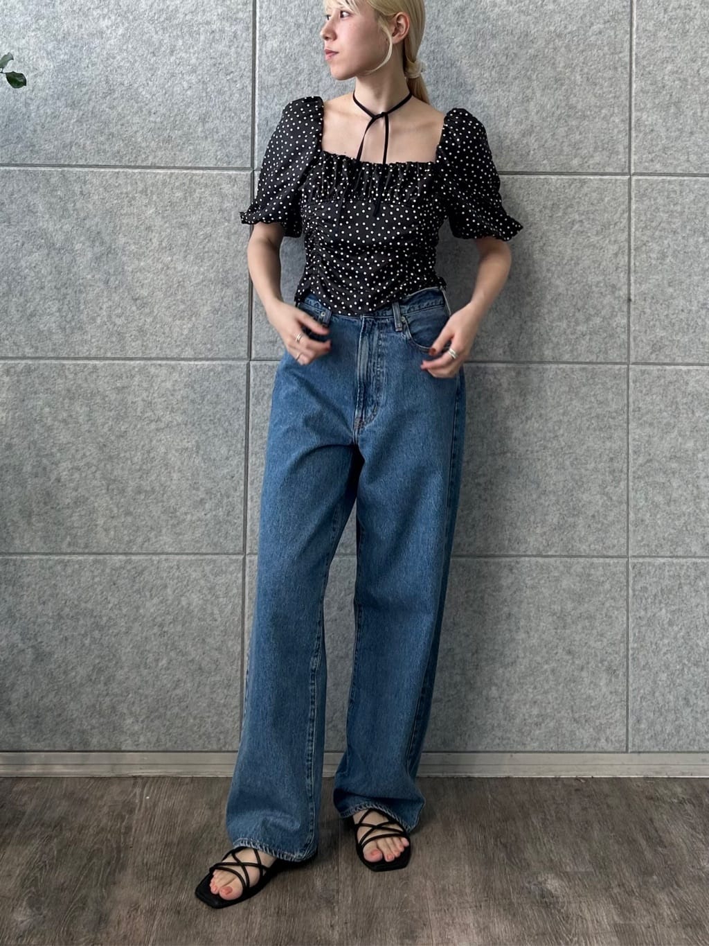 honoka Aさんの「CODE A｜polka dot blouse」を使ったコーディネート