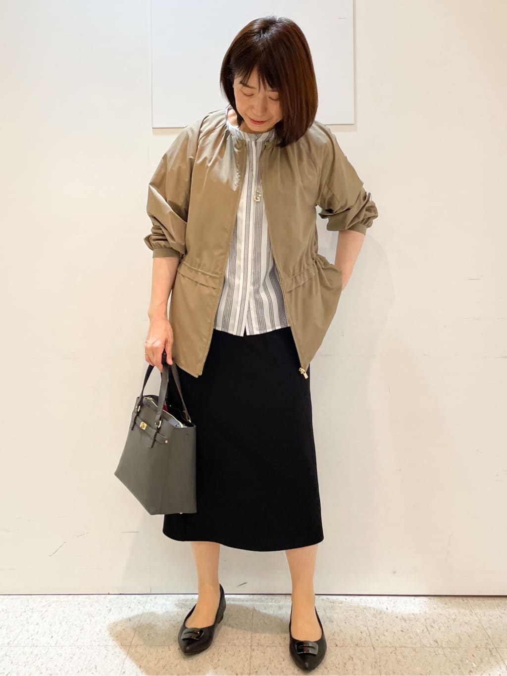 めいさんの「Reflect｜【パンツにもスカートにも合わせやすい◎】ライティブルゾン」を使ったコーディネート