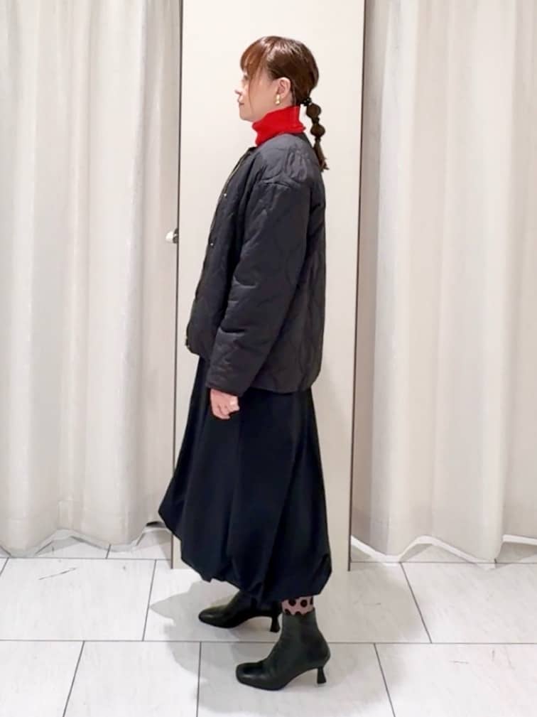 ʏᴜᴋɪᴋᴏさんの「UNTITLED｜【洗える/アンサンブル可能/ウール100%】リブタートルネックウールニット」を使ったコーディネート