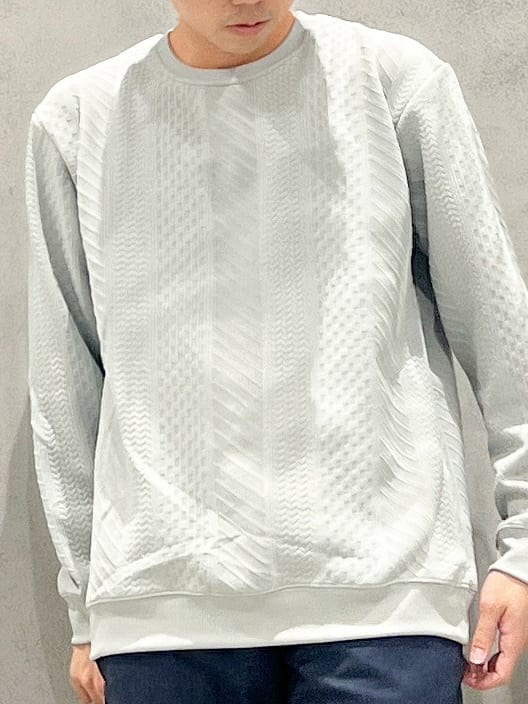 SHI-MAさんの「THE SHOP TK｜【無地に飽きた方へ】ふくれジャカードスウェット　洗濯機OK/6色展開/ユニセックスでおすすめ！」を使ったコーディネート