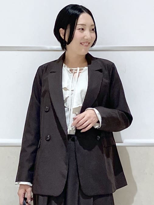 eriko さんの「Dessin｜【洗える】ダブルブレストジャケット」を使ったコーディネート