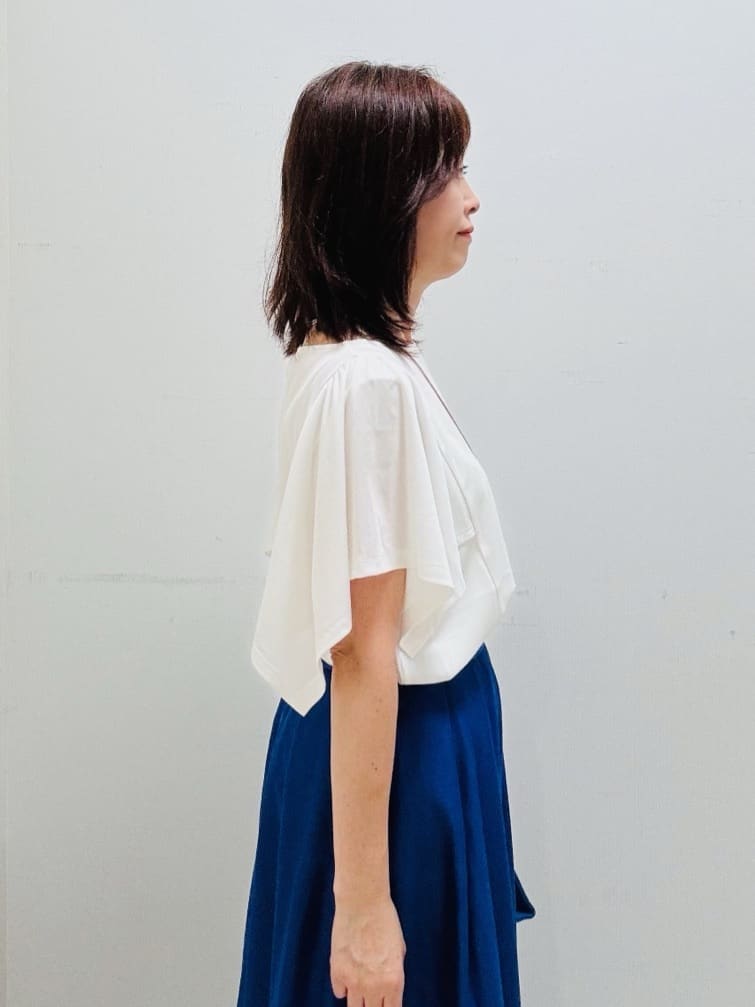 makiさんの「UNTITLED｜【きれいめ／接触冷感／日本製】ハンカチスリーブプルオーバー」を使ったコーディネート