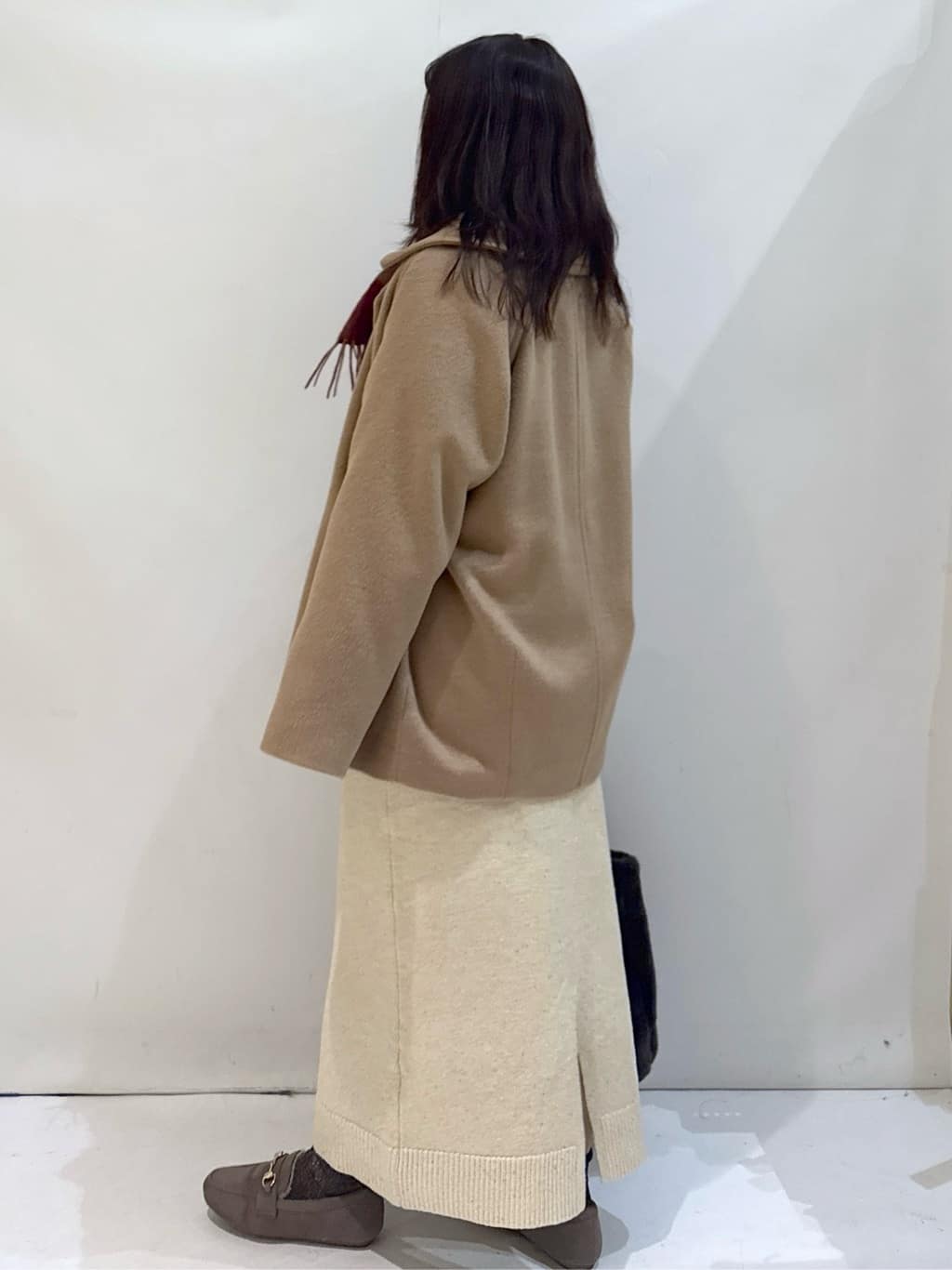 nakkoさんの「OPAQUE.CLIP｜カシミヤブレンドウールミドルピーコート」を使ったコーディネート