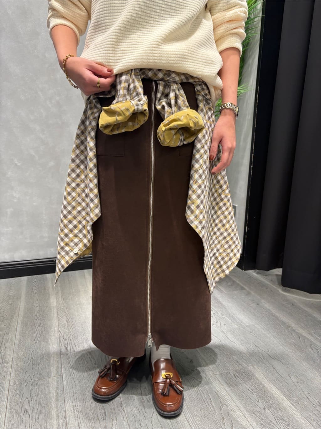 s___sさんの「TAKEO KIKUCHI｜チェックボーラーガーゼシャツ」を使ったコーディネート