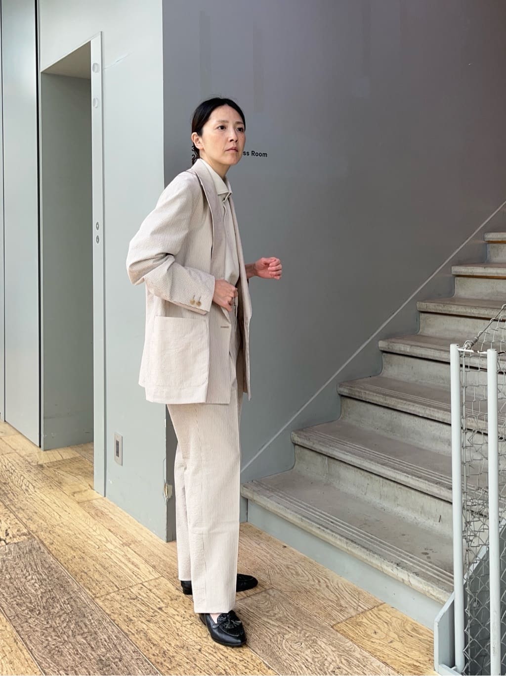 神野（jinno）さんの「TAKEO KIKUCHI｜【抗菌防臭／9色5サイズ展開】ハニカムメランジ ポロシャツ」を使ったコーディネート