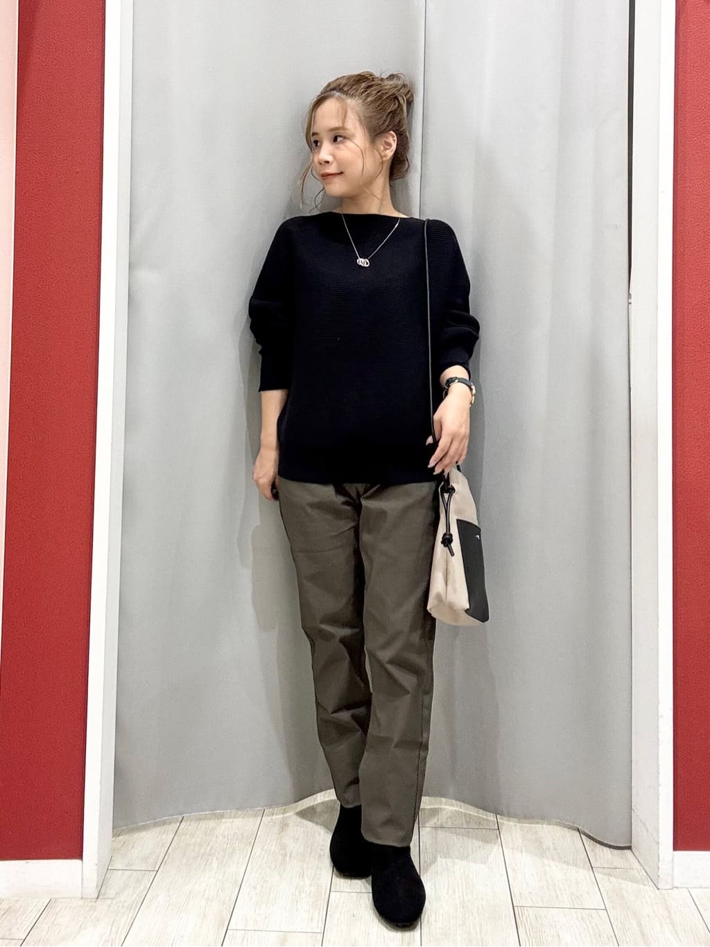 shioさんの「SHOO･LA･RUE｜【洗濯機可/S-LL】フィット感が心地よい ハイパーストレッチスキニー裏起毛」を使ったコーディネート