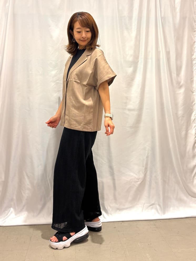 ふくまるさんの「SHOO･LA･RUE｜【S-LL】クロシェ風レースイージーワイドパンツ」を使ったコーディネート