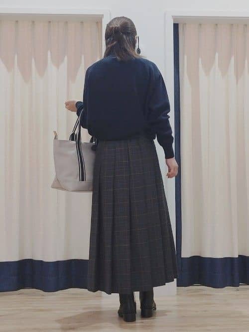 HIROさんの「Dessin｜【洗える】ワイドプリーツスカート」を使ったコーディネート