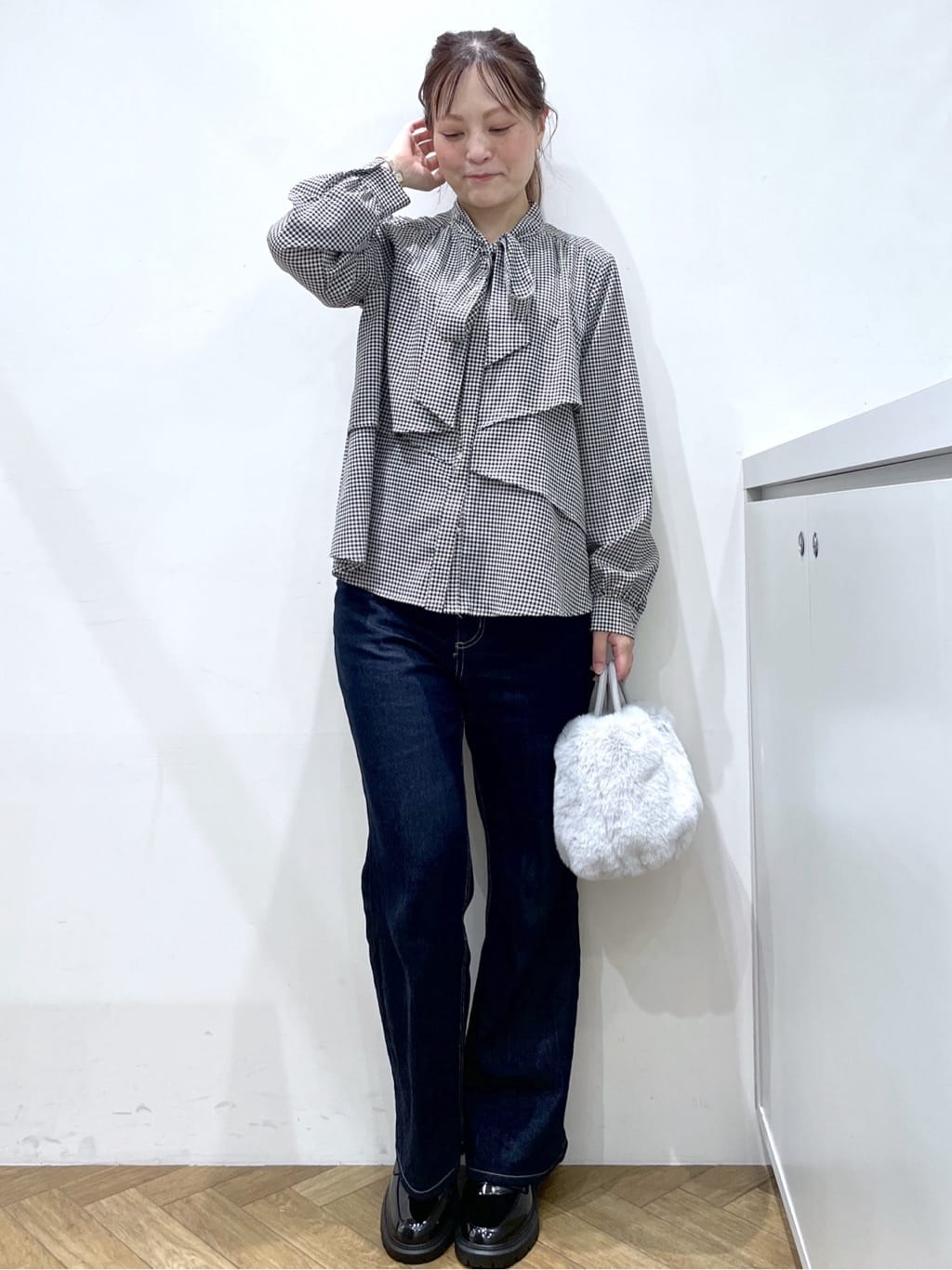 Junさんの「index｜アシンメトリーレイヤードボウタイブラウス【洗濯機OK／イージーアイロン／防シワ】《XS～3L》」を使ったコーディネート