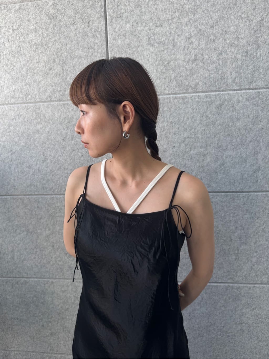 designer yukaさんの「CODE A｜ribbon cami dress」を使ったコーディネート