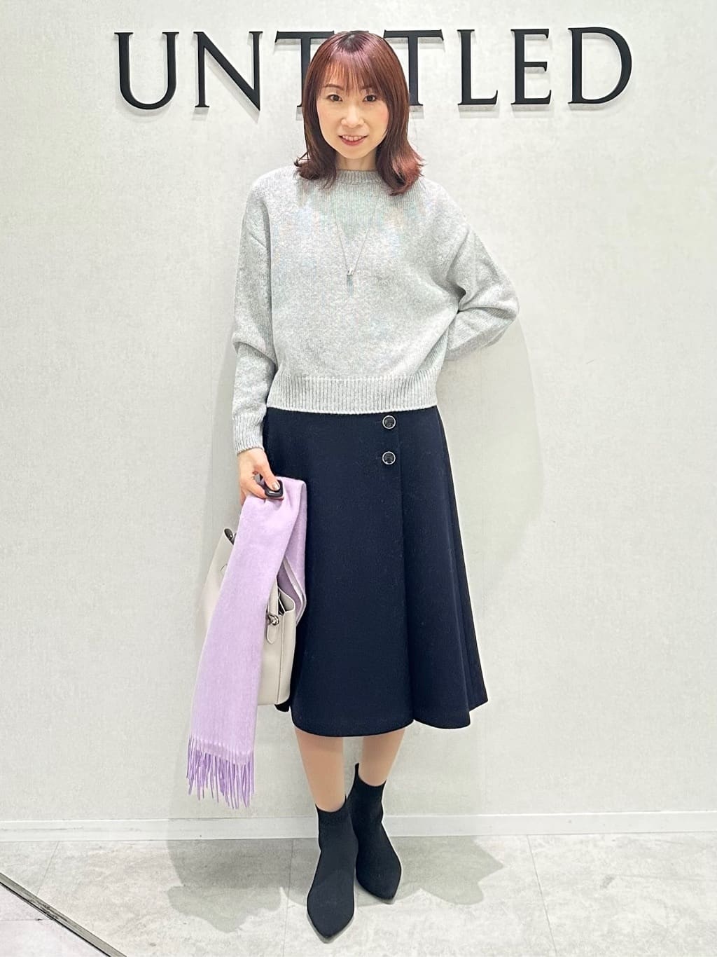 Miwaさんの「UNTITLED｜【セットアップ可/ゆったり】ウール混ラメニット」を使ったコーディネート