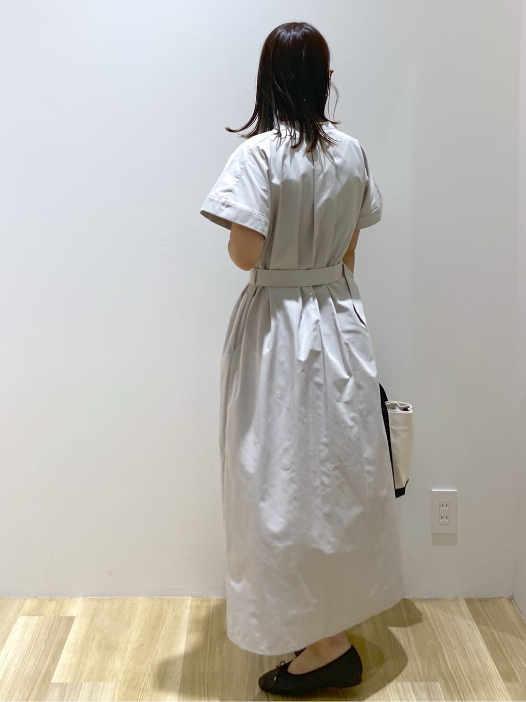 えりさんの「OPAQUE.CLIP｜ダブルポケットシャツワンピース【洗濯機洗い可】」を使ったコーディネート