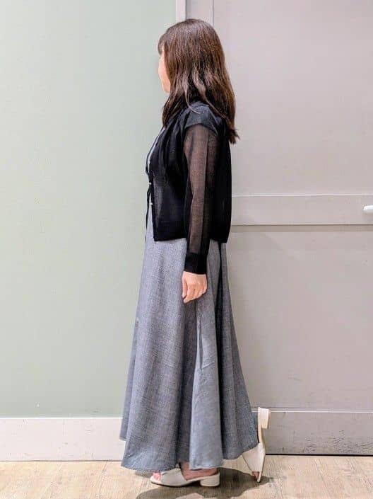 チグ♪さんの「grove｜【雑誌掲載】洗えるシアーカーディガン」を使ったコーディネート