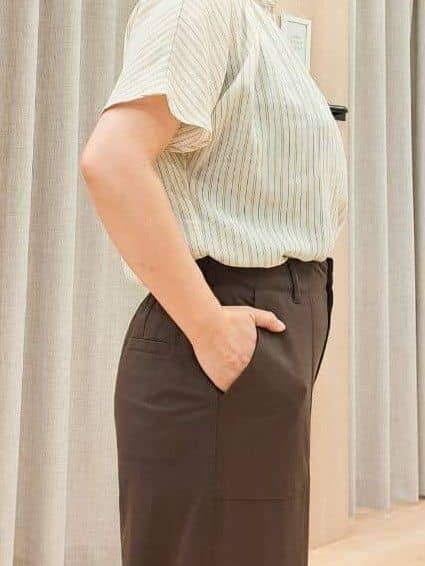 ふるさんの「grove｜シアーボーダーカーディガン」を使ったコーディネート