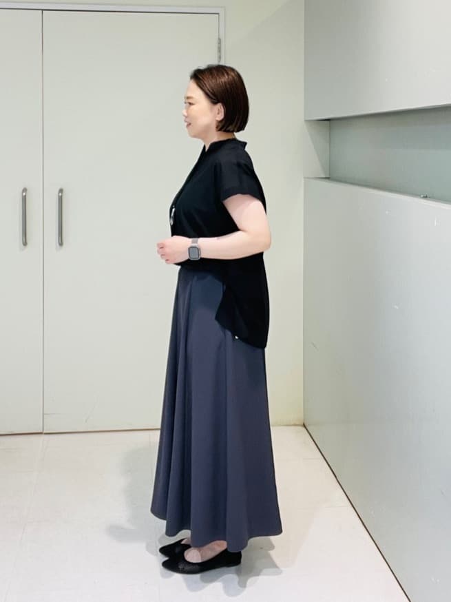 yuka.fさんの「UNTITLED｜【洗える/スキッパー】フレンチスリーブシアーブラウス」を使ったコーディネート