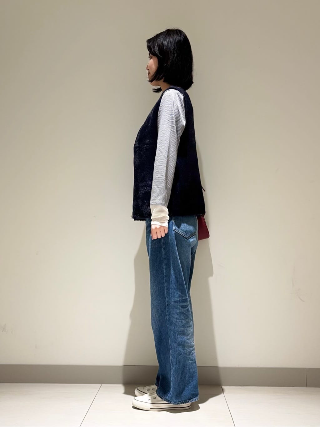 mayuさんの「Dessin｜【洗える】ファーヤーンジップジレ」を使ったコーディネート
