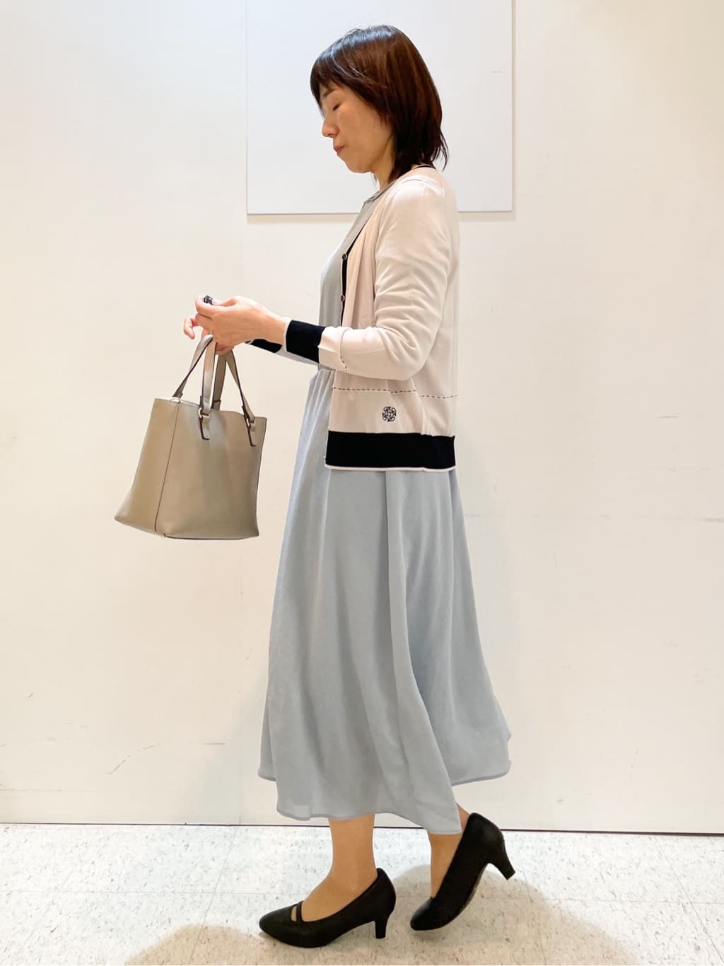 めいさんの「Reflect｜【吸水速乾／防しわ】シルキープリーツワンピース」を使ったコーディネート
