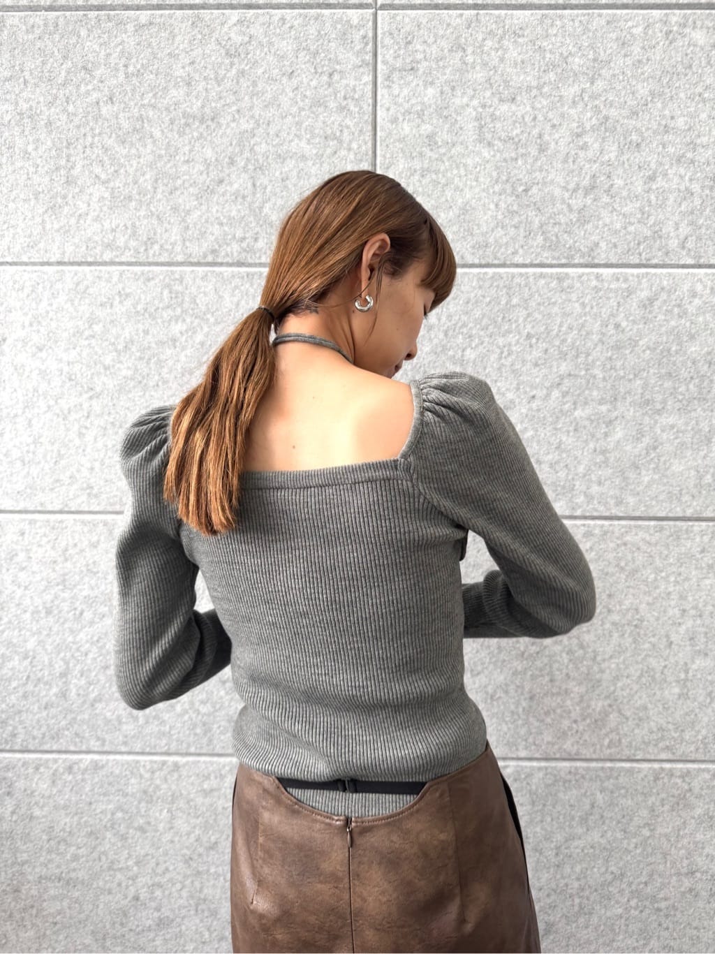 designer yukaさんの「CODE A｜femi gather rib knit」を使ったコーディネート