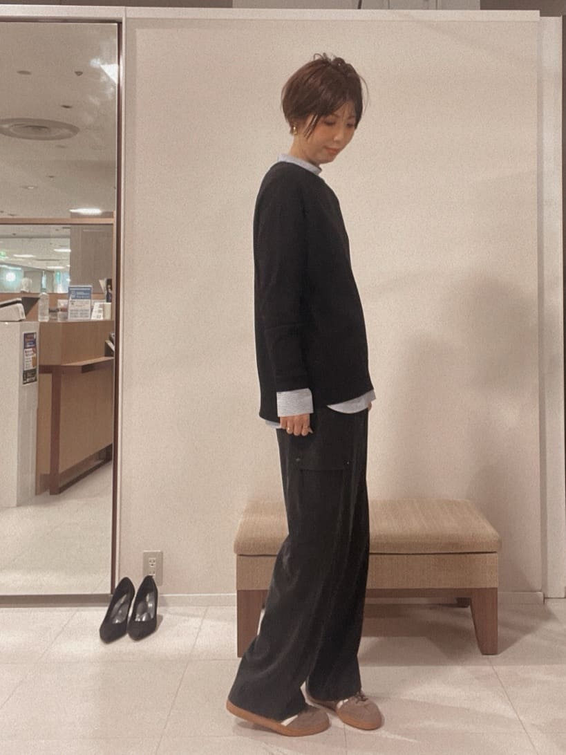 IWAMOさんの「UNTITLED｜【8色展開／コンパクト丈】レーヨン混 コクーンニット」を使ったコーディネート