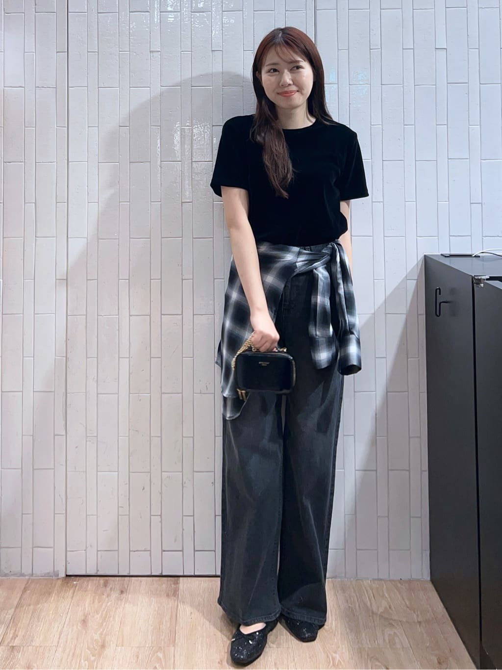 Risaさんの「OPAQUE.CLIP｜オンブレチェックシャツ【洗濯機洗い可】」を使ったコーディネート