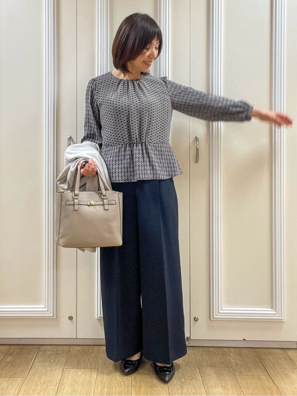 めいさんの「Reflect｜【透けない】フルレングスワイドストレートパンツ」を使ったコーディネート