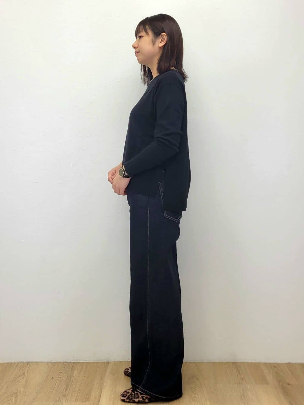 LISAさんの「OPAQUE.CLIP｜ボートネックニット／エクストラファインメリノウール【THEシリーズ／洗濯機OK】」を使ったコーディネート