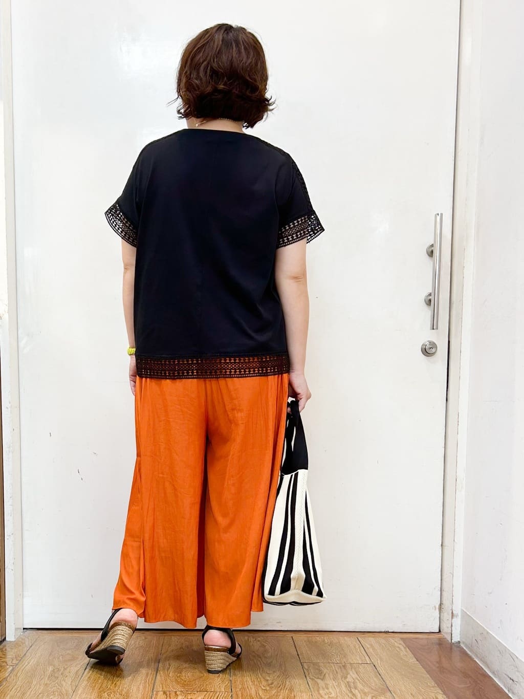 haruさんの「SHOO･LA･RUE｜【S-LL/ひんやり】インせず決まる 楽してきれいなレース付きトップス」を使ったコーディネート